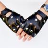 Men's Gloves Rivet Non-mainstream Half Finger Gloves