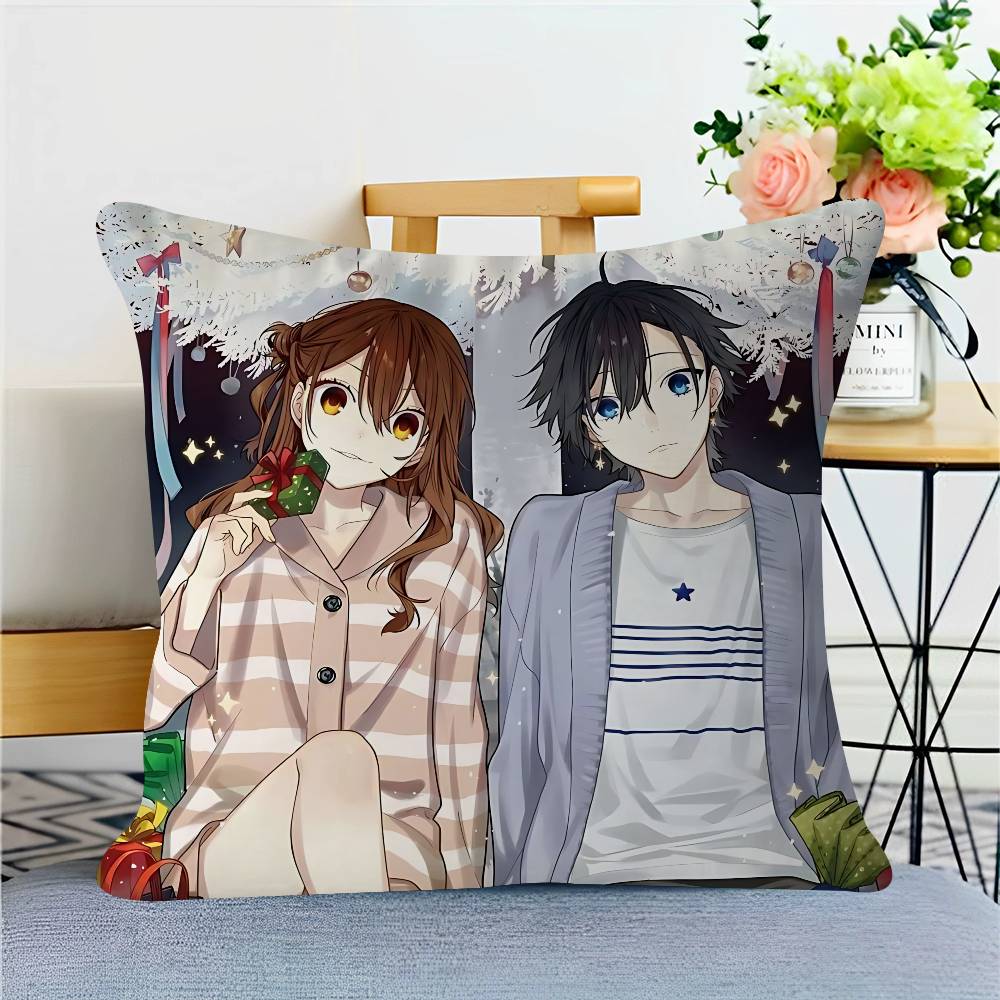 Аниме H-Horimiya Наволочка Чехол для подушки Обивка Диванная подушка Домашний декор Наволочка 16x16Inch