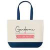 Sac Shopping - PLANETEE - Grand Sac Shopping Fond Bleu - Coton 40x45 Cm - Gendarme En Vacances - Fabriqué En France