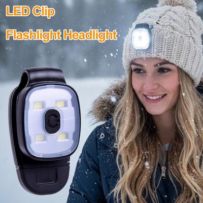 Outdoor Sports LED Clamp Lamp Cap Belt Flashing Clamp Light USB Charging Mini Emergency Warning Light For Fishing Hiking Running
