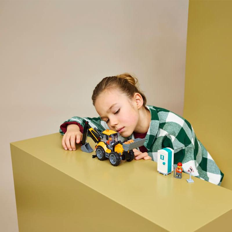 LEGO 60480 City Yellow Backhoe Loader