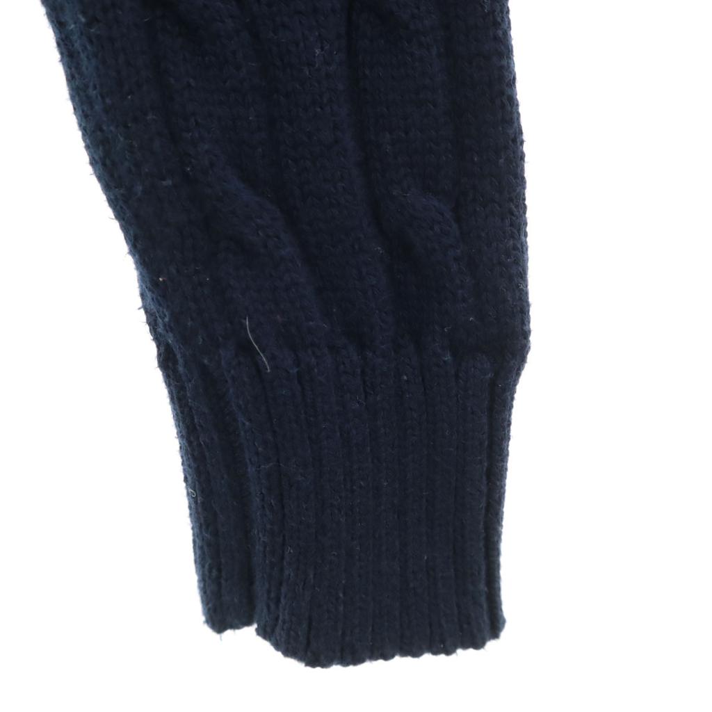 POLO RALPH LAUREN Long sleeve V-neck cable knit L Navy sweater Men's Used