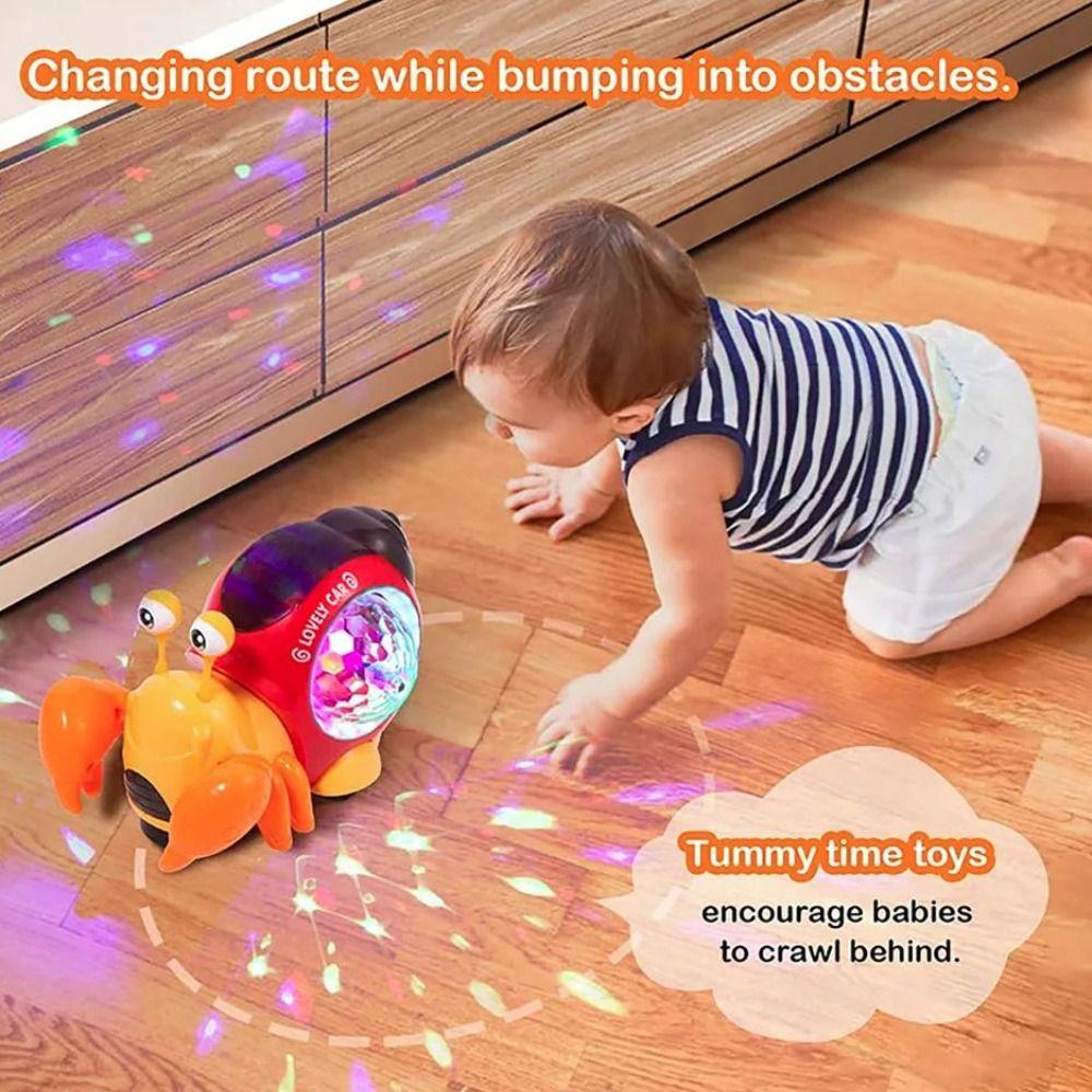 Plastic Dancing Hermit Crab Toys With Music Crawling Crab Sensory Toy  Children Birthday Gift