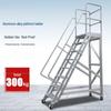 Aluminum Alloy Mobile Warehouse Ladder Cart