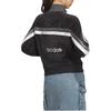 Adidas Originals AW24 Jahr der Schlange Limited Edition Gestreifte Bequeme Hautfreundliche Langarmjacke Damenjacke Schwarz Dunkelgrau JL8442