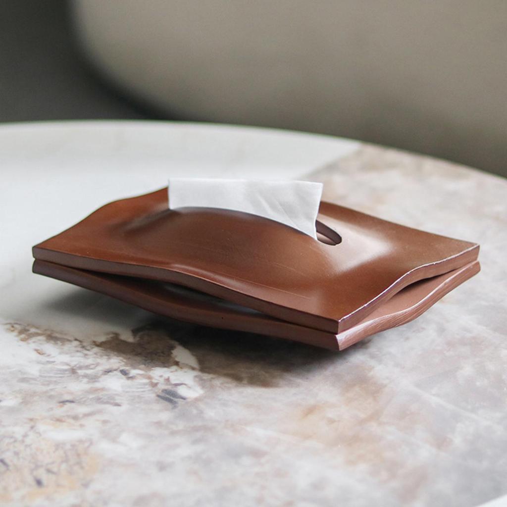 Funda de Madera para Caja de Pañuelos Soporte para Servilletas de Papel para Restaurante Cocina Escritorio