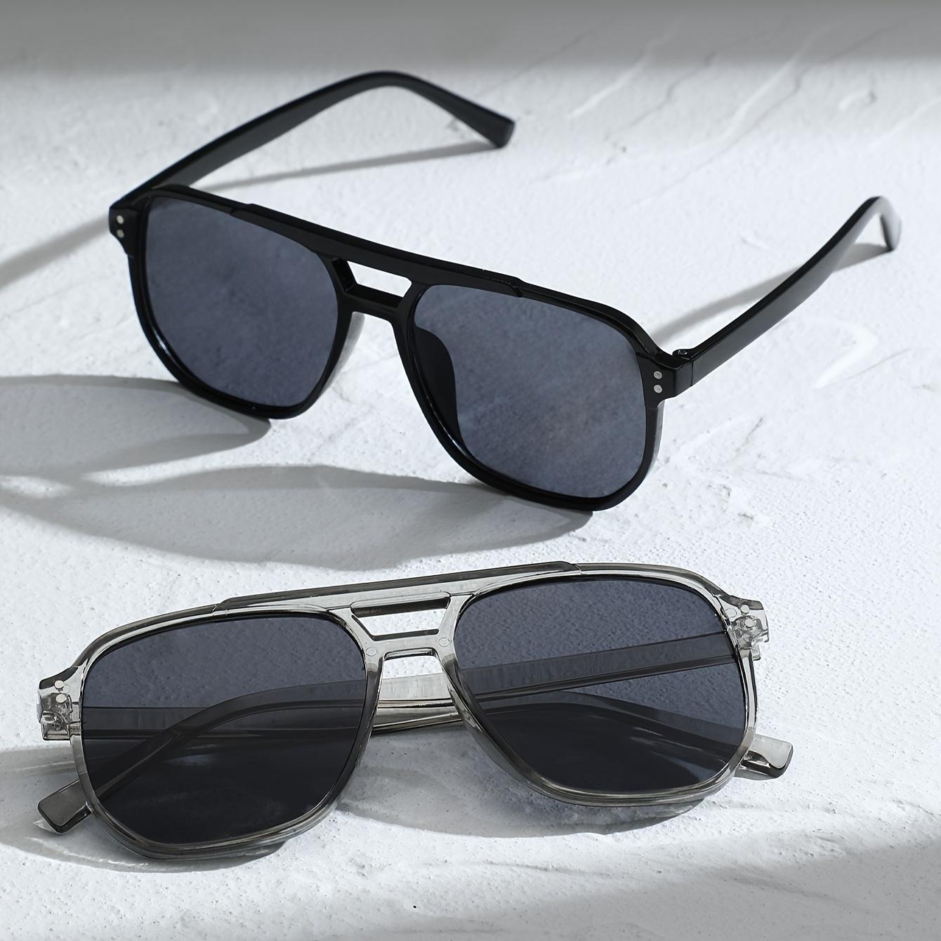 

2 шт. модные женские солнцезащитные очки-пилоты в пластиковой и металлической оправе для мужчин, повседневные очки, аксессуары для очков.