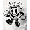 European Size Boys Round-neck Short-sleeved T-shirt with Cartoon Cup Pattern Print