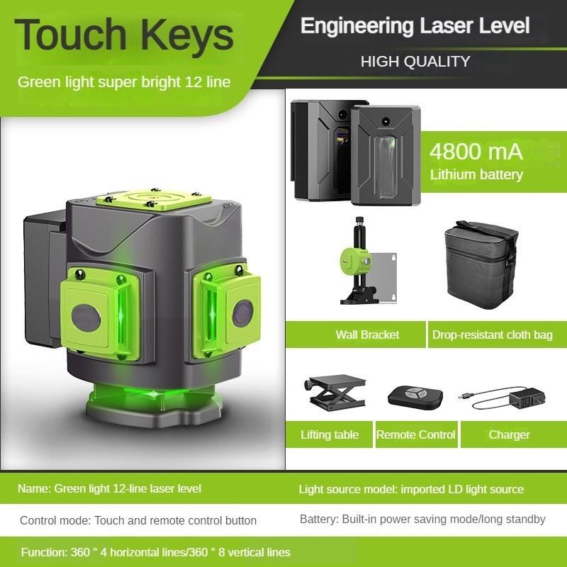 

Новый лазерный уровень 12/16 линий 360° Горизонтальный и вертикальный перекрестный зеленый луч Проектор Портативные самовыравнивающиеся измерительные инструменты