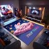 1PC Custom Name "Sweet Dreams Bunny Night" Theme Floor Mat Ideal for Living Room, Game Rooms, Office, Bedroom,Floor Mat Playful Design
