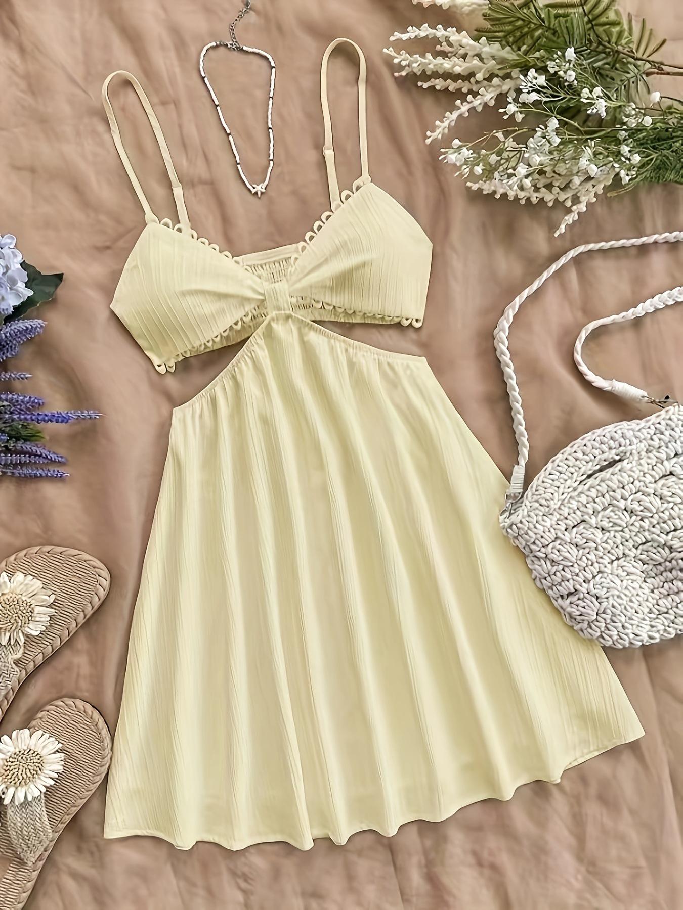 2025 Summer Backless Spaghetti Strap Dress - Pure Desire Style for Elegant Ladies Medium