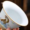 160 ml Retro Ru Porzellan Alaun Rot Gaiwan Keramik Suppenterrine mit Deckel Tee Terrine Teezubereitung Deckel Schüssel Cha Zubehör Dekoration