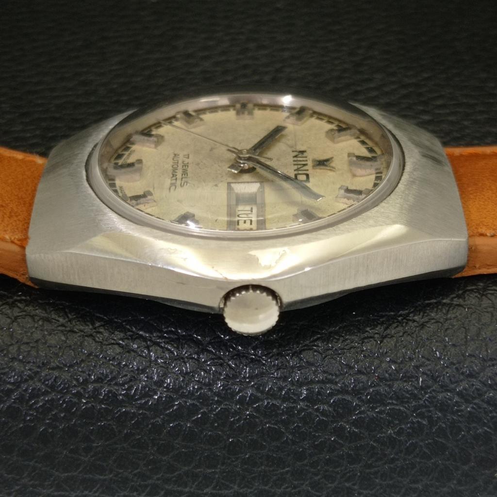 OROLOGIO VINTAGE NINO AUTOMATICO SVIZZERO DA UOMO QUADRANTE ORIGINALE a700142-5