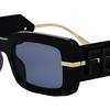Fendi Logo Rectangular Sunglasses Women Sunglasses Black FE40133I