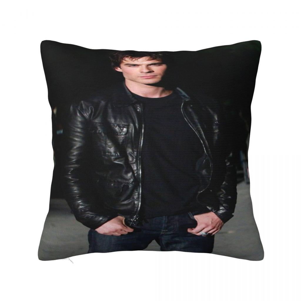 Warm Home Damon Salvatoredecoration Pillowcase Merch Pillow Cover Zipper Multiple Sizes