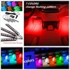 4x12LED Car Interior Footwell Decor Atmosphere Neon Light RGB W/ Remote Control