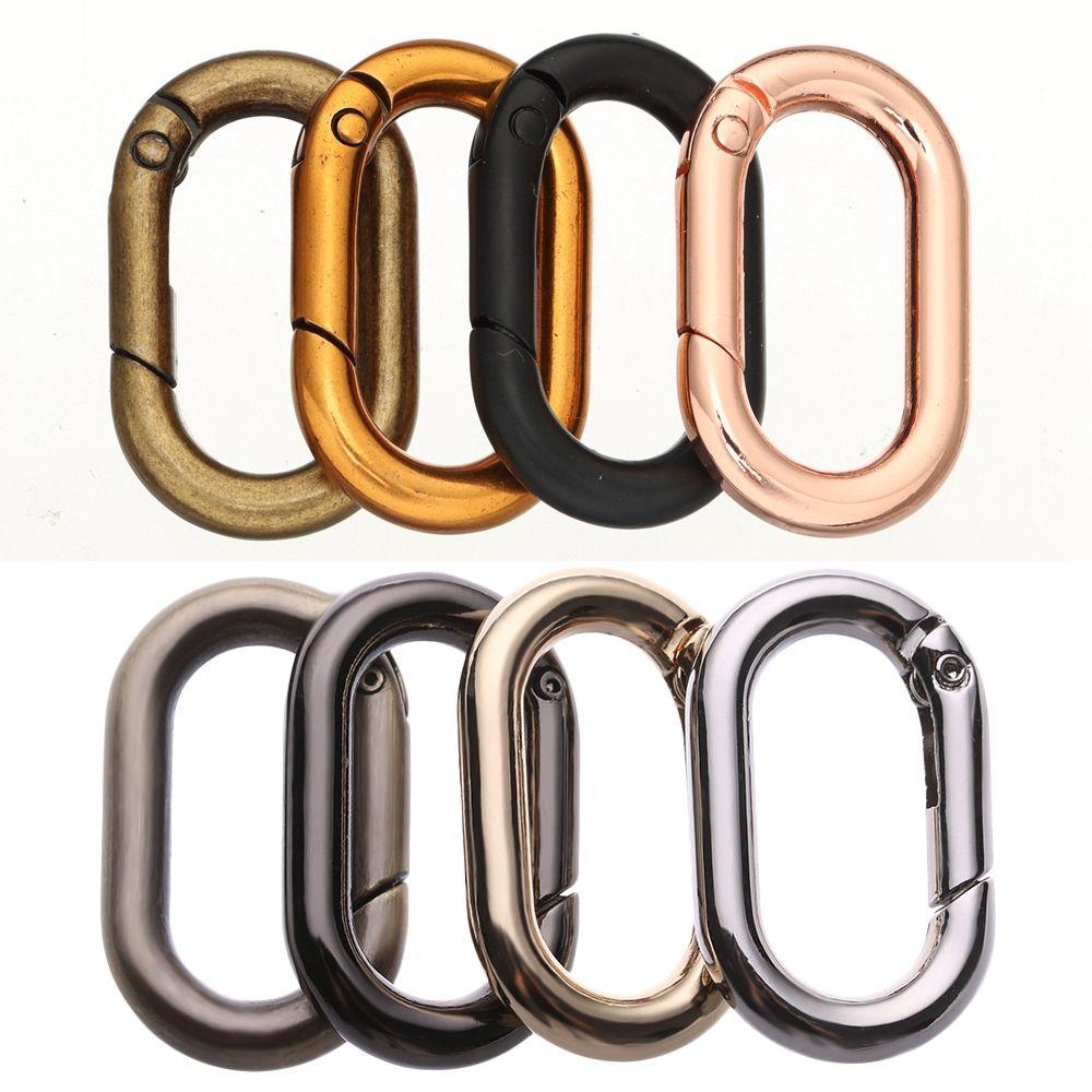 Hiking Snap Bottle Hooks Bag Belt Buckles Outdoor Carabiner Handbags Clips Spring Oval Rings