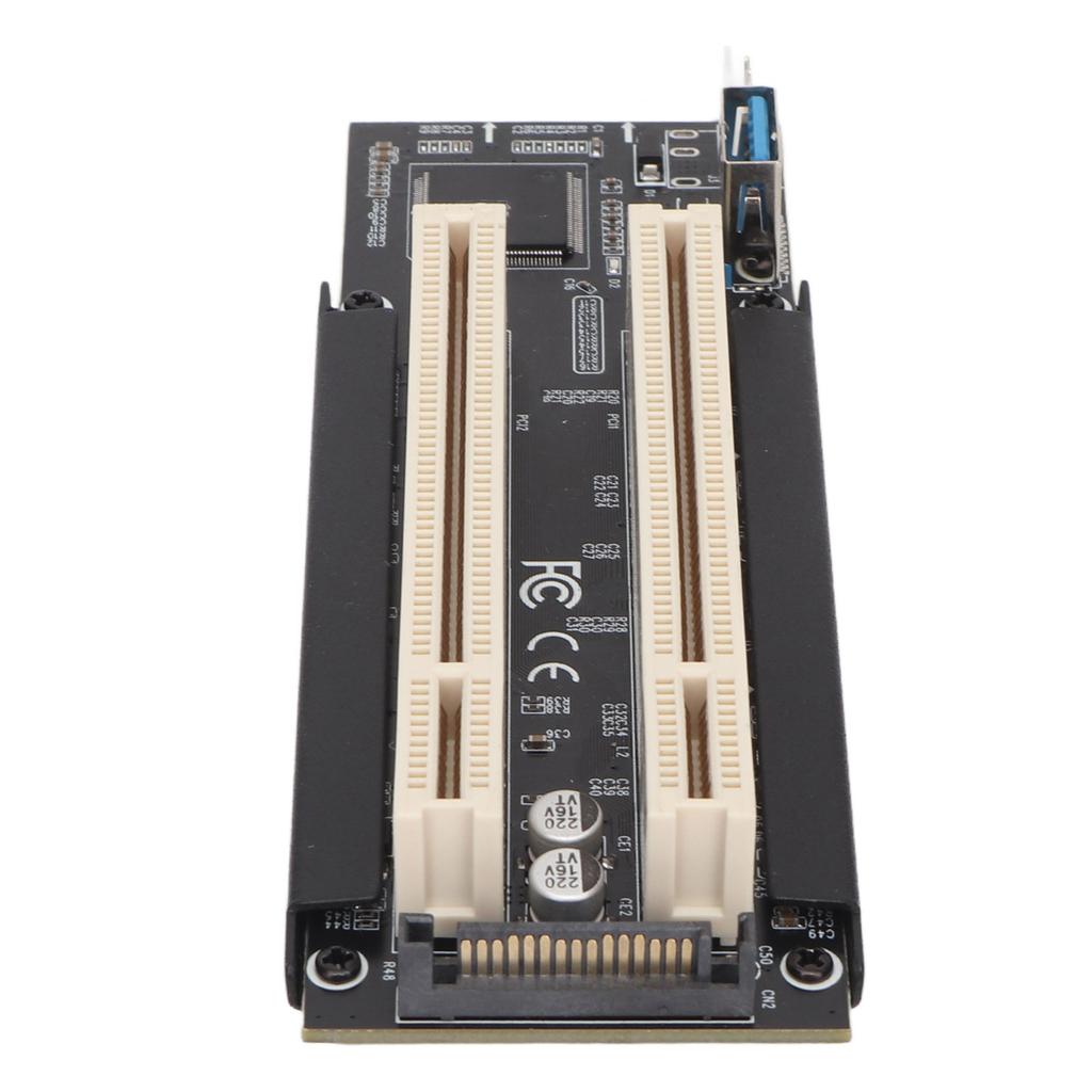 PCI E To Dual PCI Card Plug and Play PCB Material Blue LED Dual PCI Expansion Card for WIN