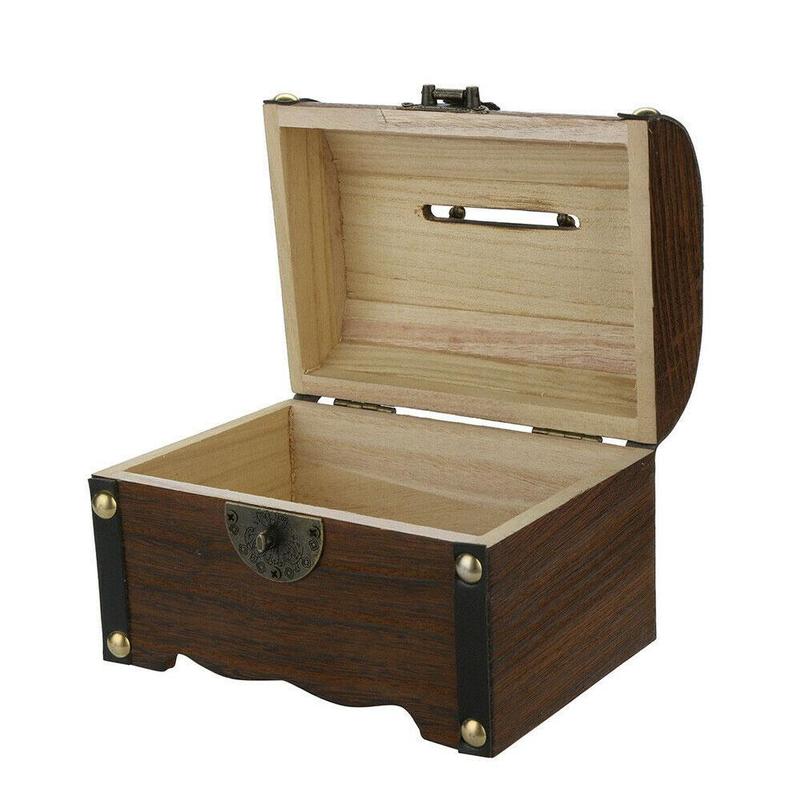 4 Inch Handmade Safe Money Box Wooden Piggy Bank Gift For Kids Adults Decor 4 Inch Handmade Safe Money Box Wooden Piggy Bank Gift For Kids Adults Decor