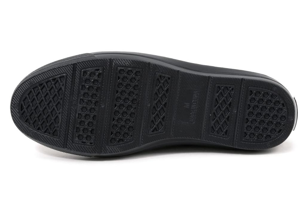 Akiriko MOZ Rain Sneakers with Elastic Moose with Original Size L Shoes, Laces, Charm, Low-Cut, Insole, Women's, Black,