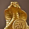 Wooden Zodiacs Snake Figurines with Bobbing Ornament Wealth Attraction 2025 Chinese Snake New Years Decoration