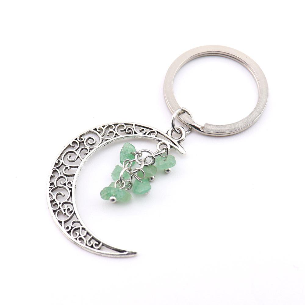 Moon Gravel Grape Crystal Keychain Keyring K54