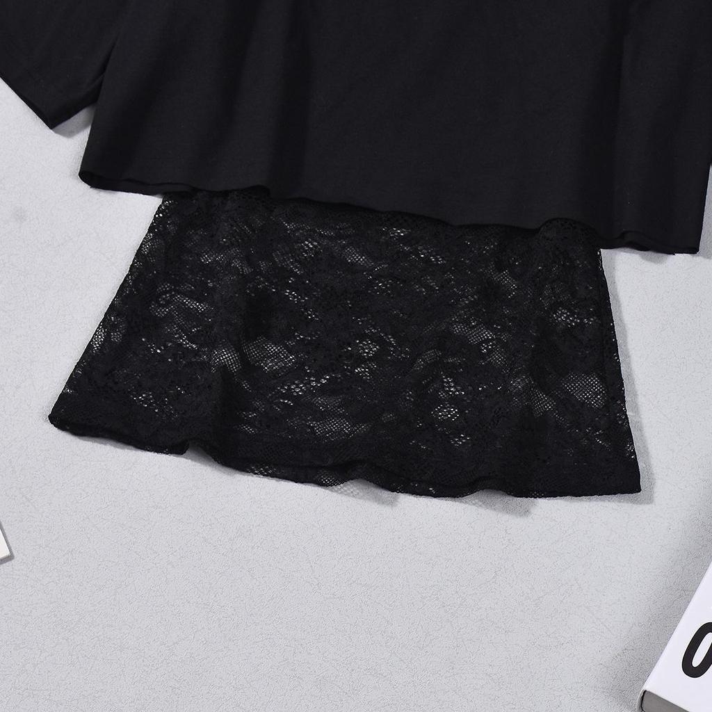 Autumn 2025 European & American Loose Cropped Elastic Round Neck Women's Two-Piece Top