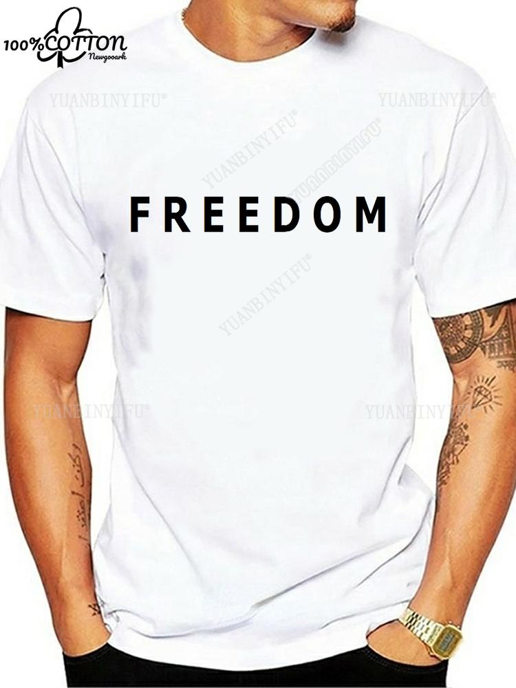 Heißer Stil Lässig FREEDOM Charlie Kirk Bedrucktes T-Shirt Locker 100% Baumwolle Freizeit Unisex Shirt Heißes Produkt S-6XL