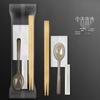 MinXun Disposable 4-in-1 Plastic Cutlery Set