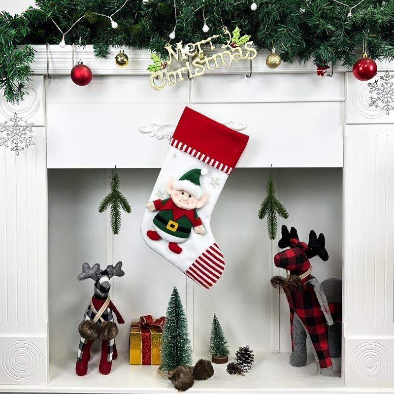 Christmas Socks Gift Bag Christmas Tree Ornaments Snowman Christmas Tree Pendant