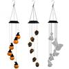 Solar Seven-Color Rose Wind Chime Lamp: Outdoor Courtyard Hanging Light for Halloween Decor