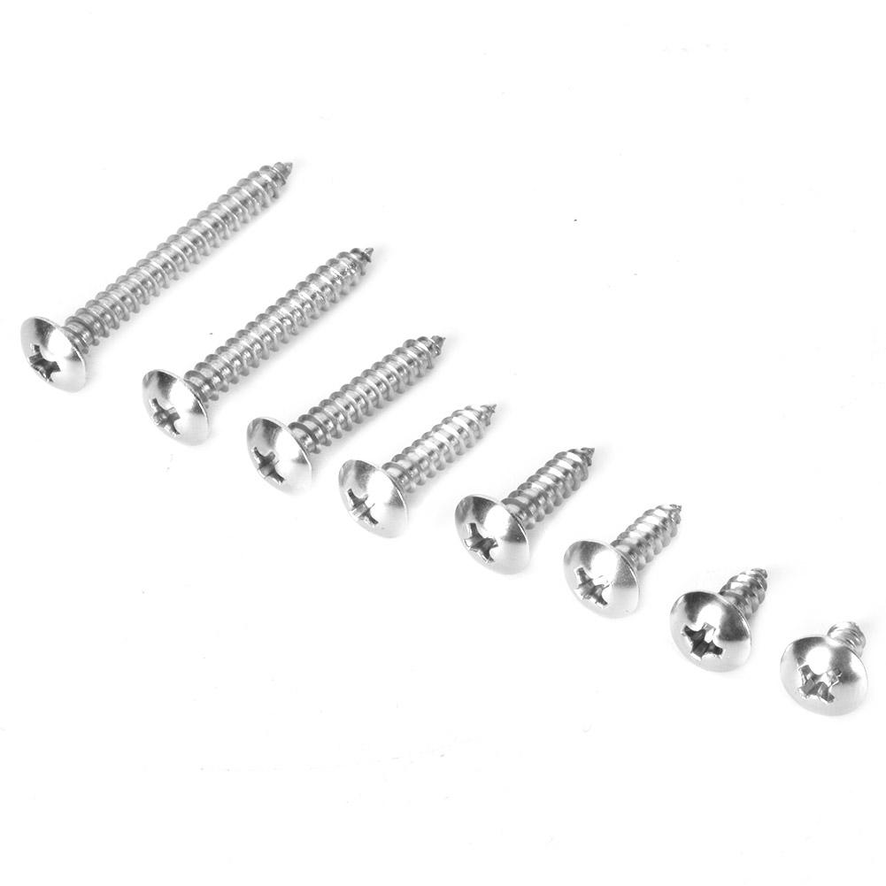 200pcs Self Tapping Screw Cross M3.5 304 Stainless Steel Cross Flat  Head Combination Set