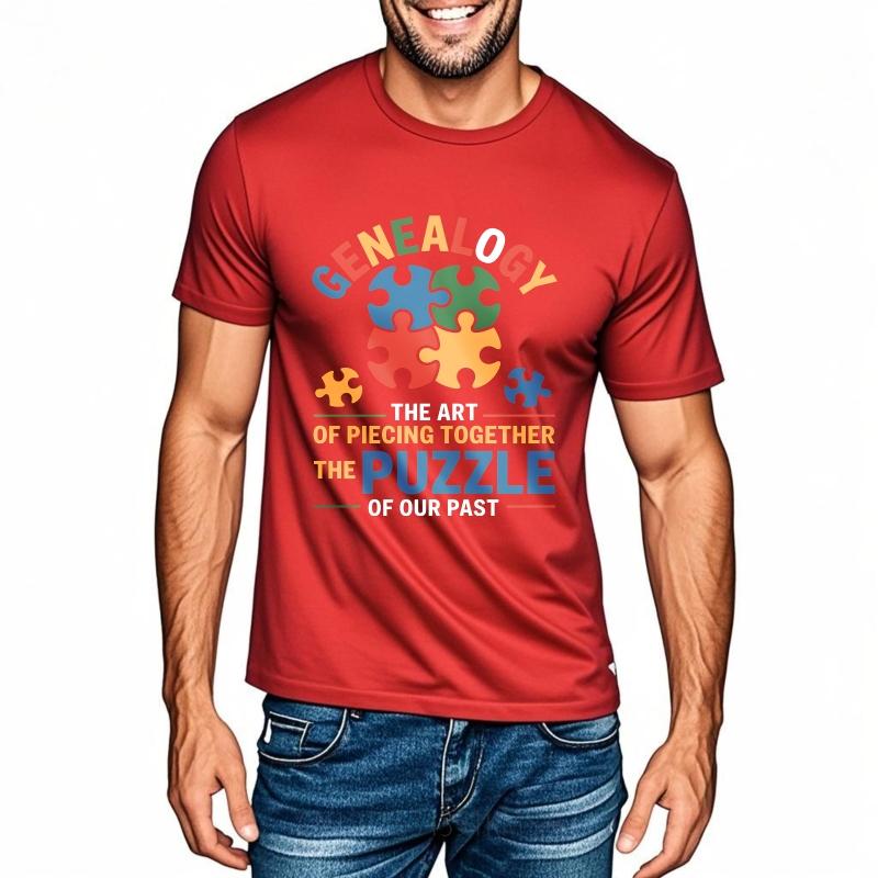 Anime Women Summer T Shirt Genealogy The Art Of Piecing Together The Puzzle Of Our Past Short Sleeve Adult ONeck Teenagers S