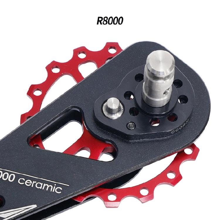Low Frictions 16T Bike Rear Derailleur Pulley Systems, Aluminum with Ceramic Bearing for R8000 R8800 5800 Climbing Ease