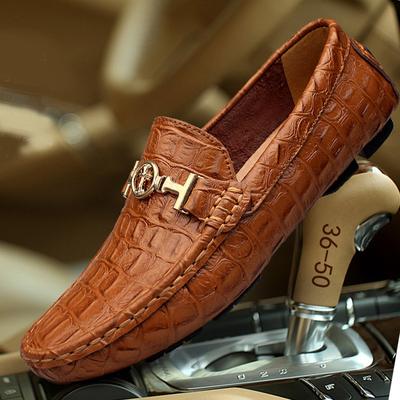 Frühling und Herbst Doudou Schuhe Herren Britische Sneaker Leder Slipper Lässige Mode Lederschuhe Übergröße Business Herrenschuhe