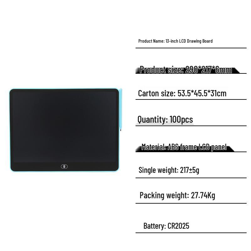 Children's LCD Writing & Drawing Board: 8.5-16 inch, Landscape & Portrait, Magnetic Doodle Pad