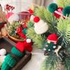 Mini Christmas Hat Mini Scarf Red Green Christmas Color Hanging Finger Hat Lollipop Bottle DIY Christmas Party Decoration