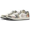 Jordan Air Jordan 1 Abrasion Resistant Abrasion Resistant Low top Basketball Shoes Women's Gray Gold 553560-044(Teamfour-)