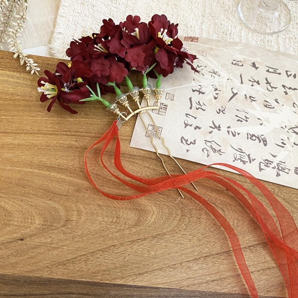 Bohemian Chinese Style Side Clip Fairy Thai Hair Fork Elegant Bride Hair Accessories  Bridesmaid