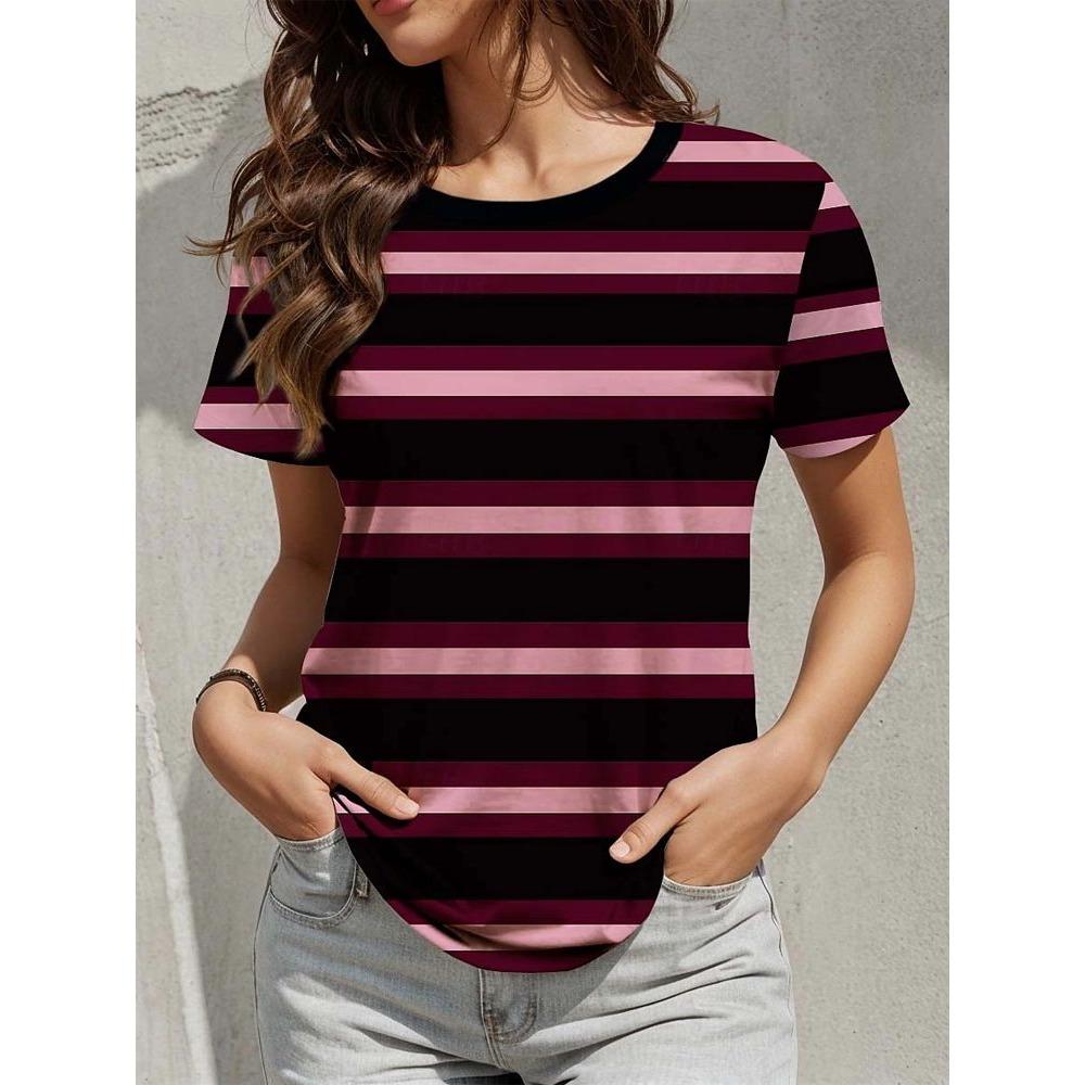 Women's T-shirt with V neck and short sleeves