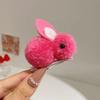 4Pcs For Kids Winter Plush Bunny Hairpins Hair Clips Vivid Color Creative Shape Adorable Sweet Hairpins Hair Accessory