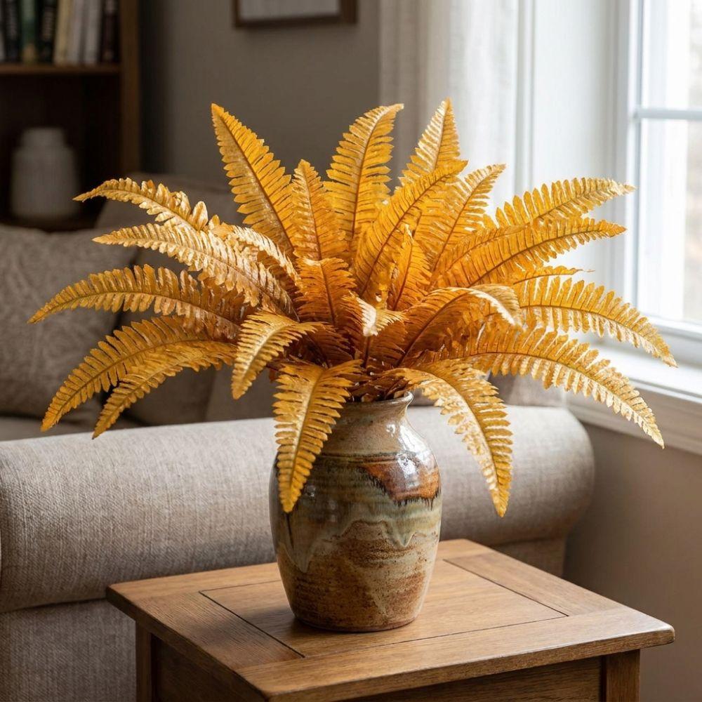 18 Leaves Fake Fern Plants Lifelike Artificial Palm Tree Home Party Decor