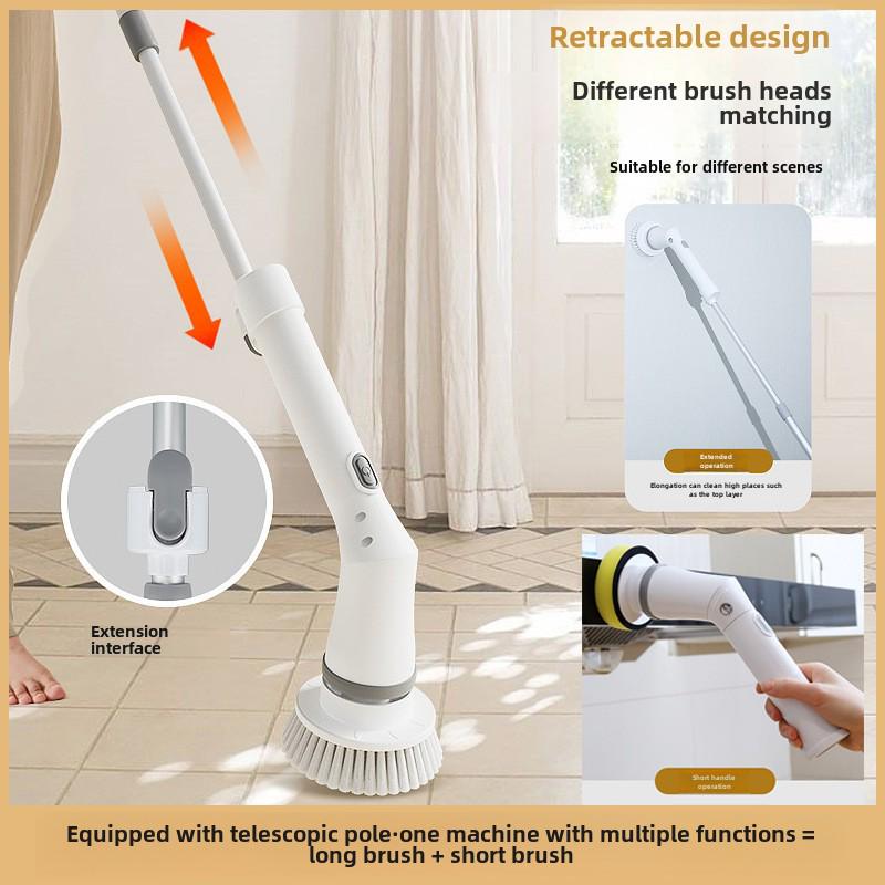 Electric Dual-Purpose Cleaning Brush for Kitchen, Bathroom & Glass - Handheld, Multifunctional & Powerful