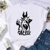 Cartoon Disney Spoof Villains Princess Print Blouse Women 90S Tshirt Summer Harajuku White Ladies T Shirts Female Y2k Tops Gift