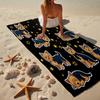 Cherry Blossom Yorkie Beach Towel, Super Soft Microfiber, Gift for Her/Him, Birthday, for Pool, Beach, Travel, Home Decor Fan Gifts