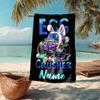Custom Name Ultra-Soft Beach Towel with Truck Theme,Ideal for Pool - Camping, Diving - Perfect Travel Essential, Vibrant Beach Towel.