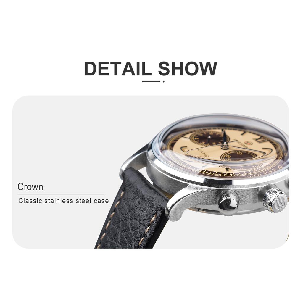 Forsining Men's Fashion Leisure Shanghai Movement Automatic Manipulator GMT1247-9-A