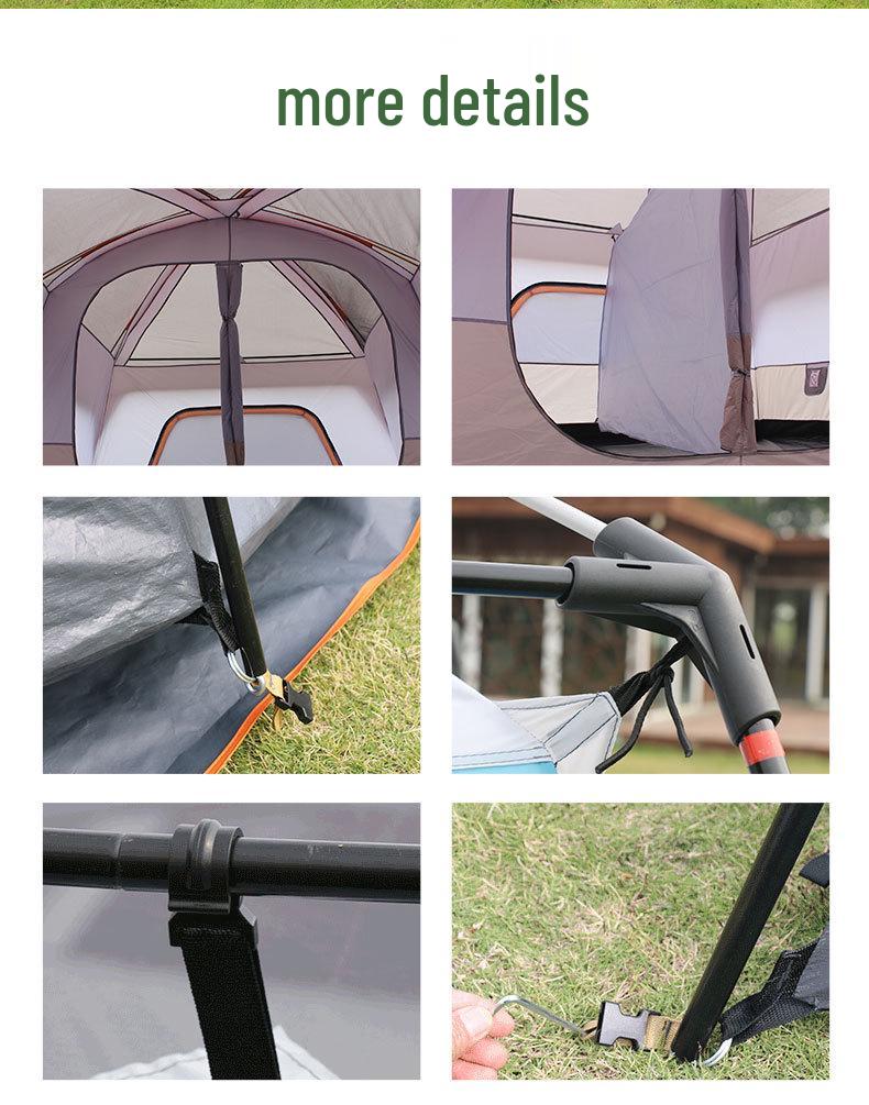 Prostorný luxusní kempingový stan pro více osob: Dva pokoje, obytný prostor, pro 4, 8 nebo 10 osob, silný voděodolný design