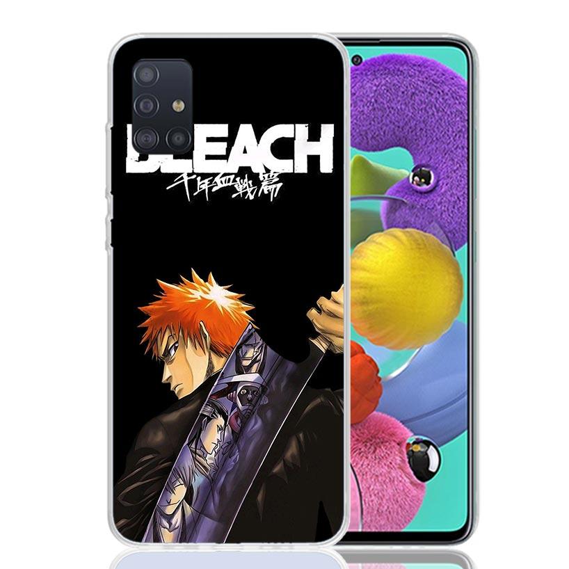 Kurosaki Ichigo Bleach Phone Case For Samsung Galaxy A52 A32 A22 A12 A02S A50S A30S A51 A31 AA71 Note 20 Ultra 10 S10 Plus Galax