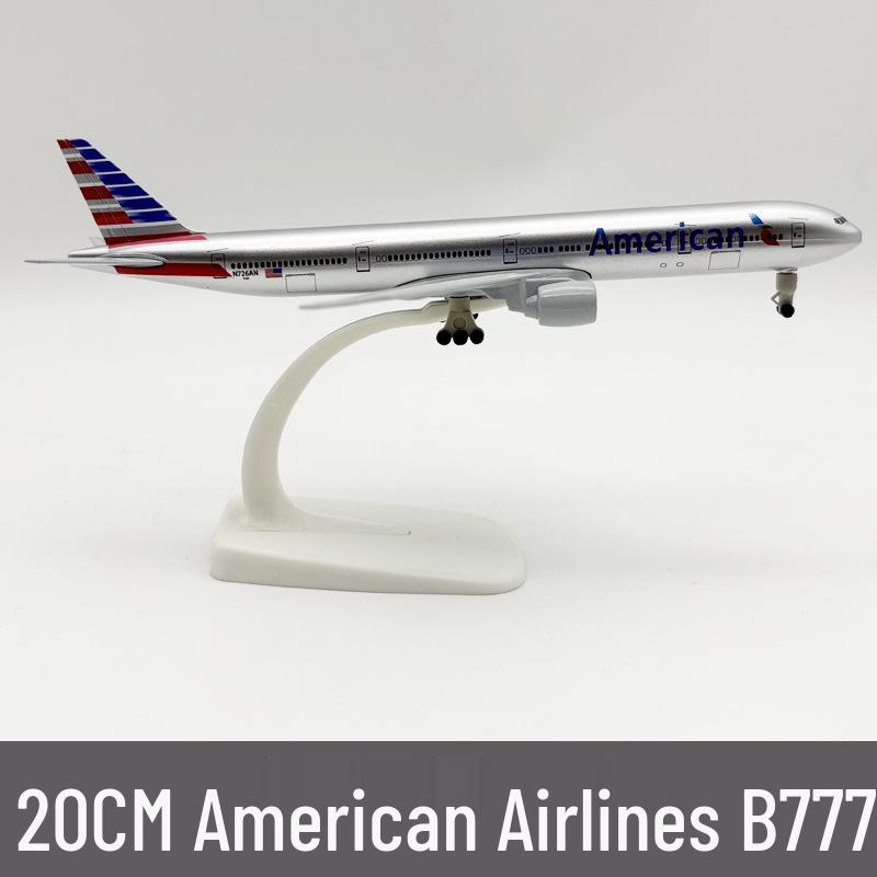 20cm Alloy Boeing 777 American Airplane Model